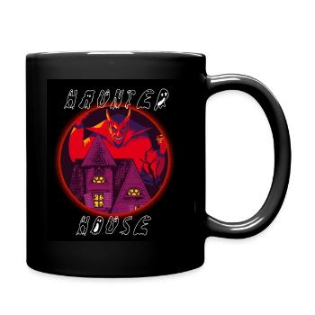 Spooky haunted house - Full Colour Mug - black - Right