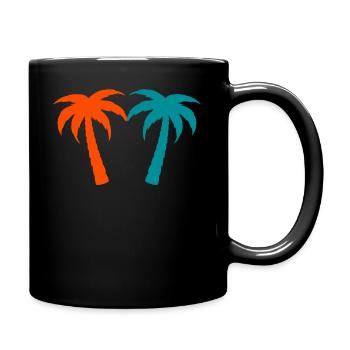 Palm Trees Tropical Vacation - Full Colour Mug - black - Right