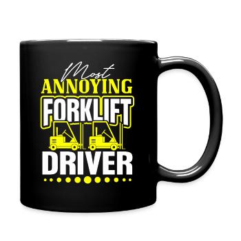 Conducteur de chariot élévateur à fourche conception amusante - Mug uni - noir - Droite