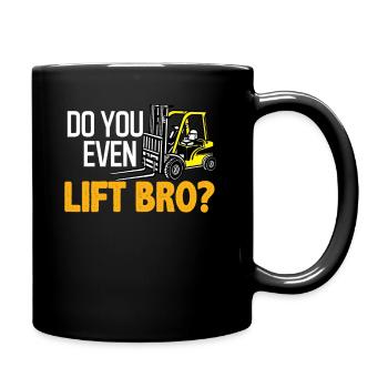 Forklift driver operator funny design - Full Colour Mug - black - Right