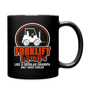 Forklift driver operator funny design - Full Colour Mug - black - Right
