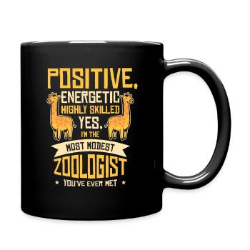 Zoologe Zootierhaltung Wildtiere Bescheidener - Tasse einfarbig - Schwarz - Rechts