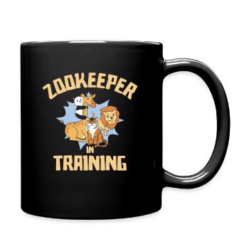 Zoowärterausbildung Zootier Wildtiere Tierpflege - Tasse einfarbig - Schwarz - Rechts