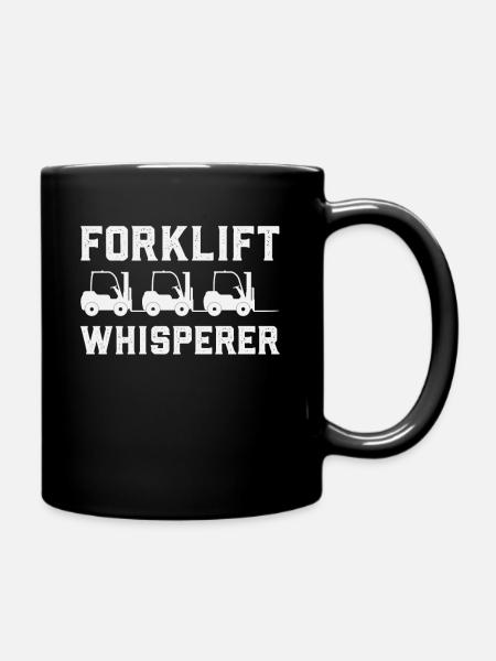 Gabelstapler Fahrer Bediener lustiges Design - Tasse einfarbig - Schwarz