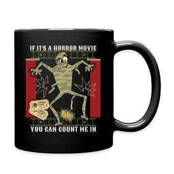 Horror movie, horror movie, cinema visit, saying - Full Colour Mug - black - Right