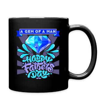 Father's Day Dad-is-a-Jewel, Gemmology-Dad Saying - Full Colour Mug - black - Right