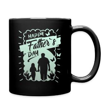Father's Day, Father-and-Daughter, Happy Father's Day - Full Colour Mug - black - Right
