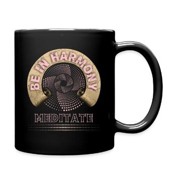 Meditation, Meditieren, Harmonie-Harmony - Tasse einfarbig - Schwarz - Rechts