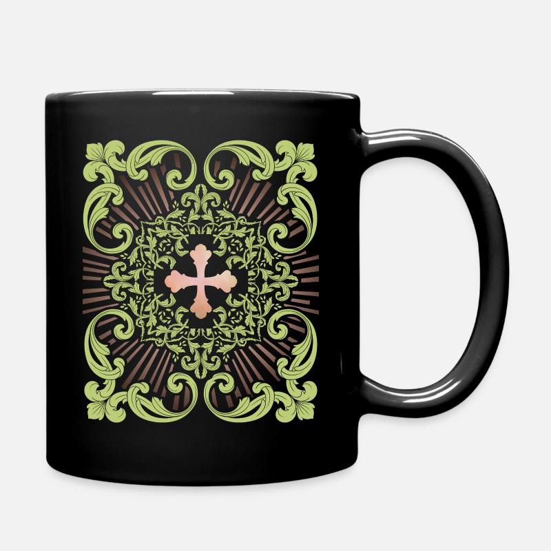 Croix de Jésus, Croix de Jésus-Christ, Croix vintage - Mug uni - noir