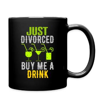 Witziges Scheidungsgeschenk Sarkastische Scheidung - Tasse einfarbig - Schwarz - Rechts