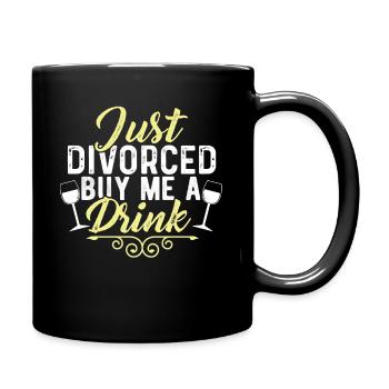 Witziges Scheidungsgeschenk Sarkastische Scheidung - Tasse einfarbig - Schwarz - Rechts