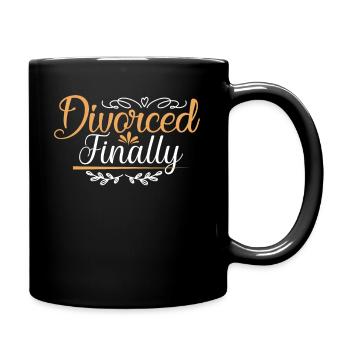 Witziges Scheidungsgeschenk Sarkastische Scheidung - Tasse einfarbig - Schwarz - Rechts