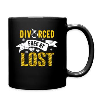 Witziges Scheidungsgeschenk Sarkastische Scheidung - Tasse einfarbig - Schwarz - Rechts