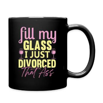 Witziges Scheidungsgeschenk Sarkastische Scheidung - Tasse einfarbig - Schwarz - Rechts