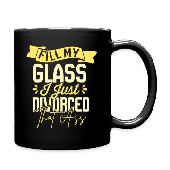 Witziges Scheidungsgeschenk Sarkastische Scheidung - Tasse einfarbig - Schwarz - Rechts