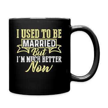 Witziges Scheidungsgeschenk Sarkastische Scheidung - Tasse einfarbig - Schwarz - Rechts