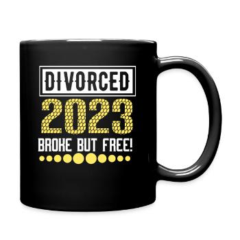 Witziges Scheidungsgeschenk Sarkastische Scheidung - Tasse einfarbig - Schwarz - Rechts