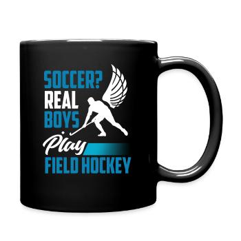 Field Hockey Hockey Player Feldhockey Boys - Tasse einfarbig - Schwarz - Rechts