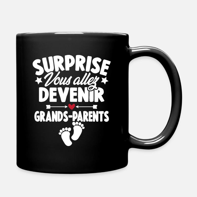 Surprise vous allez devenir grands parents - Mug uni - noir