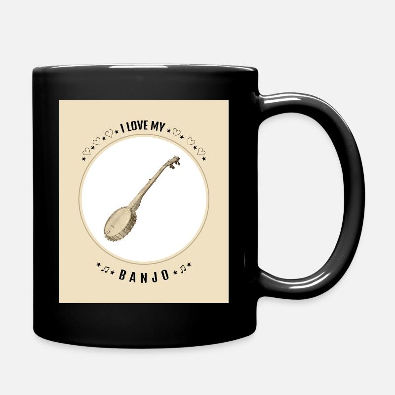 I Love My Banjo - Tasse einfarbig - Schwarz