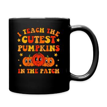 I Teach The Cutest Pumpkins In The Patch Groovy - Full Colour Mug - black - Right