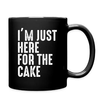 Im Just Here For The Cake - Full Colour Mug - black - Right