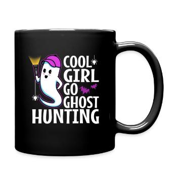Cool girls go ghost hunting - Tasse einfarbig - Schwarz - Rechts