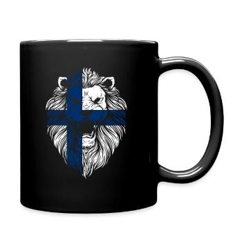 Finnland Löwen Flagge Finnische Flagge Geschenk - Tasse einfarbig - Schwarz - Rechts