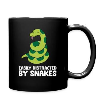 Facilement distrait par les serpents - Mug uni - noir - Droite