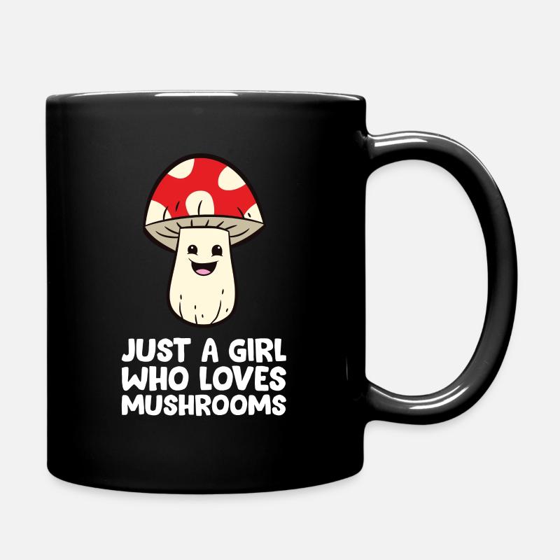 Juste une fille qui aime les champignons - Mug uni - noir