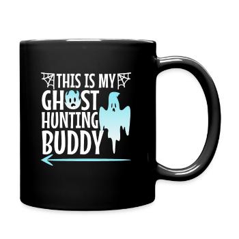 C’est mon copain chasseur de fantômes, couple d’Halloween - Mug uni - noir - Droite