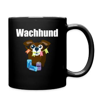 Wachhund - Ich liebe Energy Drinks Party Hund - Tasse einfarbig - Schwarz - Rechts