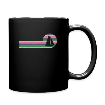 Sailor Sunset Sailboat Skipper Captain Sailing - Full Colour Mug - black - Right