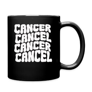 Cancer Awarness Fight Cancer Breast Cancer Warrior - Full Colour Mug - black - Right