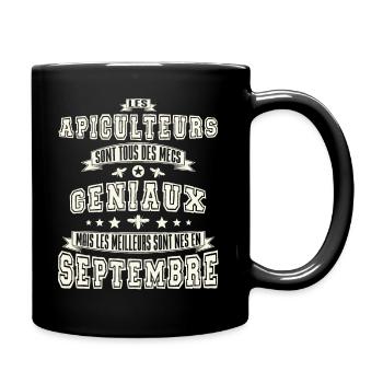 Apiculteur génial anniversaire Septembre, abeilles - Mug uni - noir - Droite