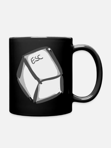 ESC Button - Tasse einfarbig - Schwarz