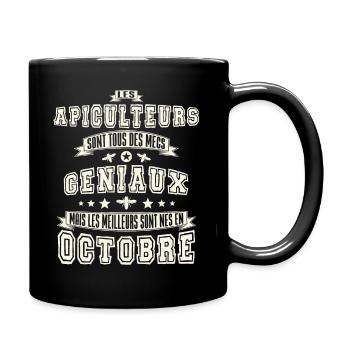 Apiculteur génial anniversaire Octobre, abeilles - Mug uni - noir - Droite