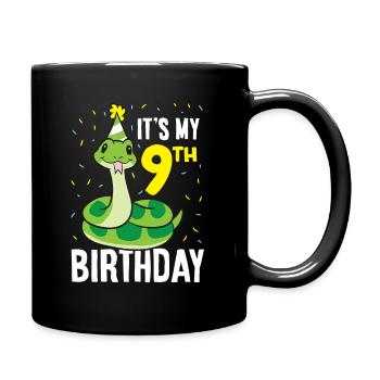 Snakes It's My 9th Birthday 9 Year Old Birthday - Tasse einfarbig - Schwarz - Rechts