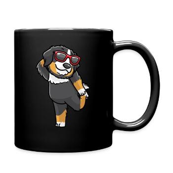 Berner Sennenhund Hund Tanzen Bouvier Bernois - Tasse einfarbig - Schwarz - Rechts