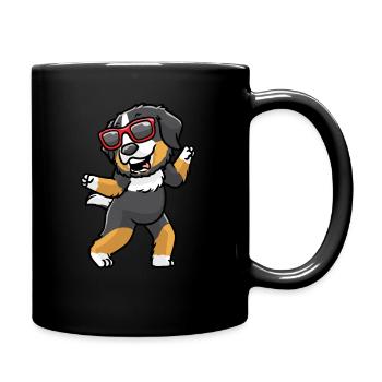 Berner Sennenhund Hund Tanzen Bouvier Bernois - Tasse einfarbig - Schwarz - Rechts