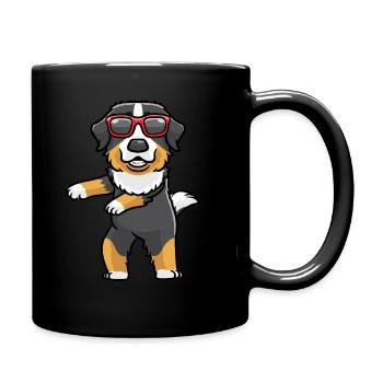 Berner Sennenhund Hund Tanzen Bouvier Bernois - Tasse einfarbig - Schwarz - Rechts