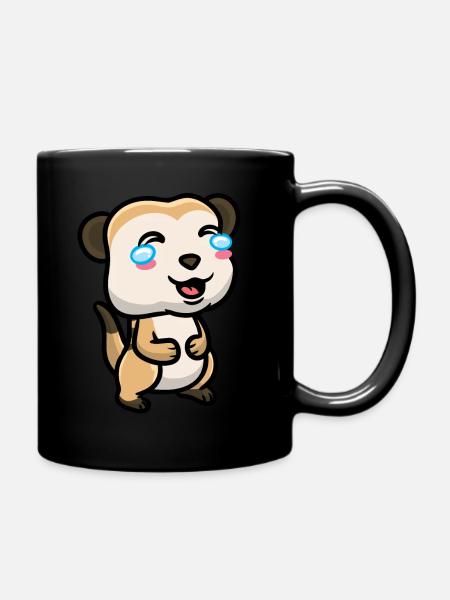 Erdmännchen Tierliebhaber Erdmännchenliebhaber - Tasse einfarbig - Schwarz