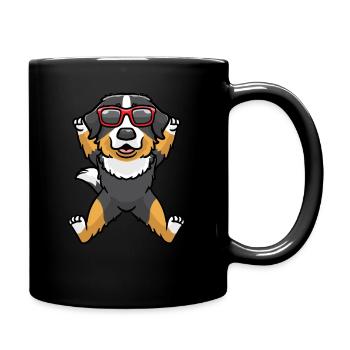 Berner Sennenhund Hund Tanzen Bouvier Bernois - Tasse einfarbig - Schwarz - Rechts