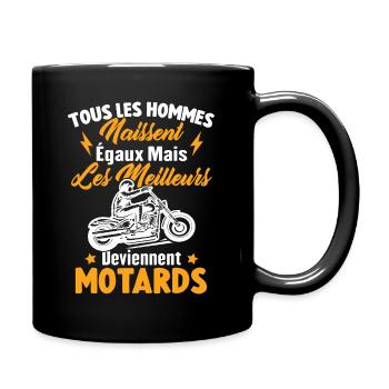 Les meilleurs hommes deviennent motards - Mug uni - noir - Droite