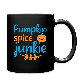 Pumpkin spice junkie - Full Colour Mug - black - Right
