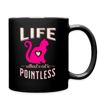 La vie sans chat est inutile Cats Sleep Shirt - Mug uni - noir - Droite