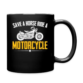 Ride A Motorcycle Funny Motorcycle - Full Colour Mug - black - Right