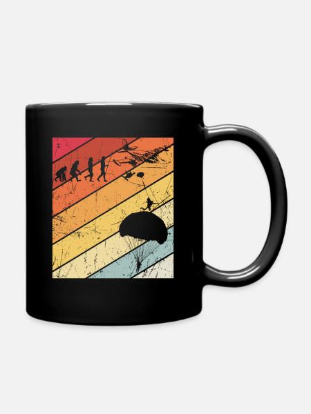 Fallschirmspringer Evolution Fallschirm Extremspor - Tasse einfarbig - Schwarz
