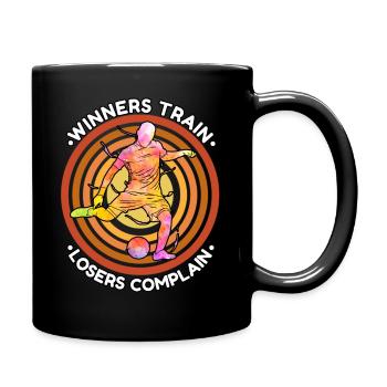 Soccer Motivation | Retro Colorful Shirt - Full Colour Mug - black - Right