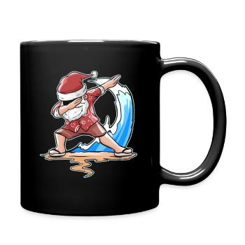 Surfing Santa Dabbing Santa Celebrating Christmas - Full Colour Mug - black - Right